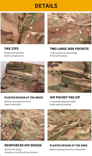 Pantalon de combat tactique avec genouillères "HAN WILD - G3" - Planète Rando