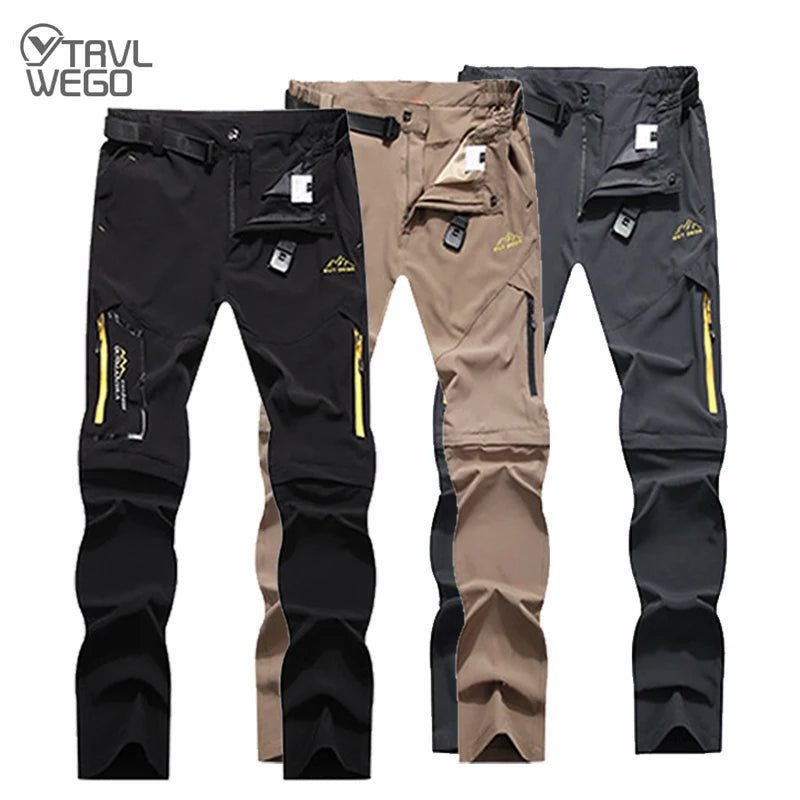 Pantalon de randonnée 2 en 1 avec short amovible et traitement hydrofuge pour homme "TRVLWEGO - AD083" - Planète Rando
