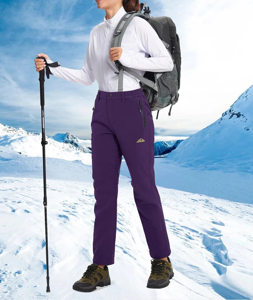 Pantalon de randonnée / alpnisime avec doublure polaire pour femme "TACVASEN - PT715" - Planète Rando
