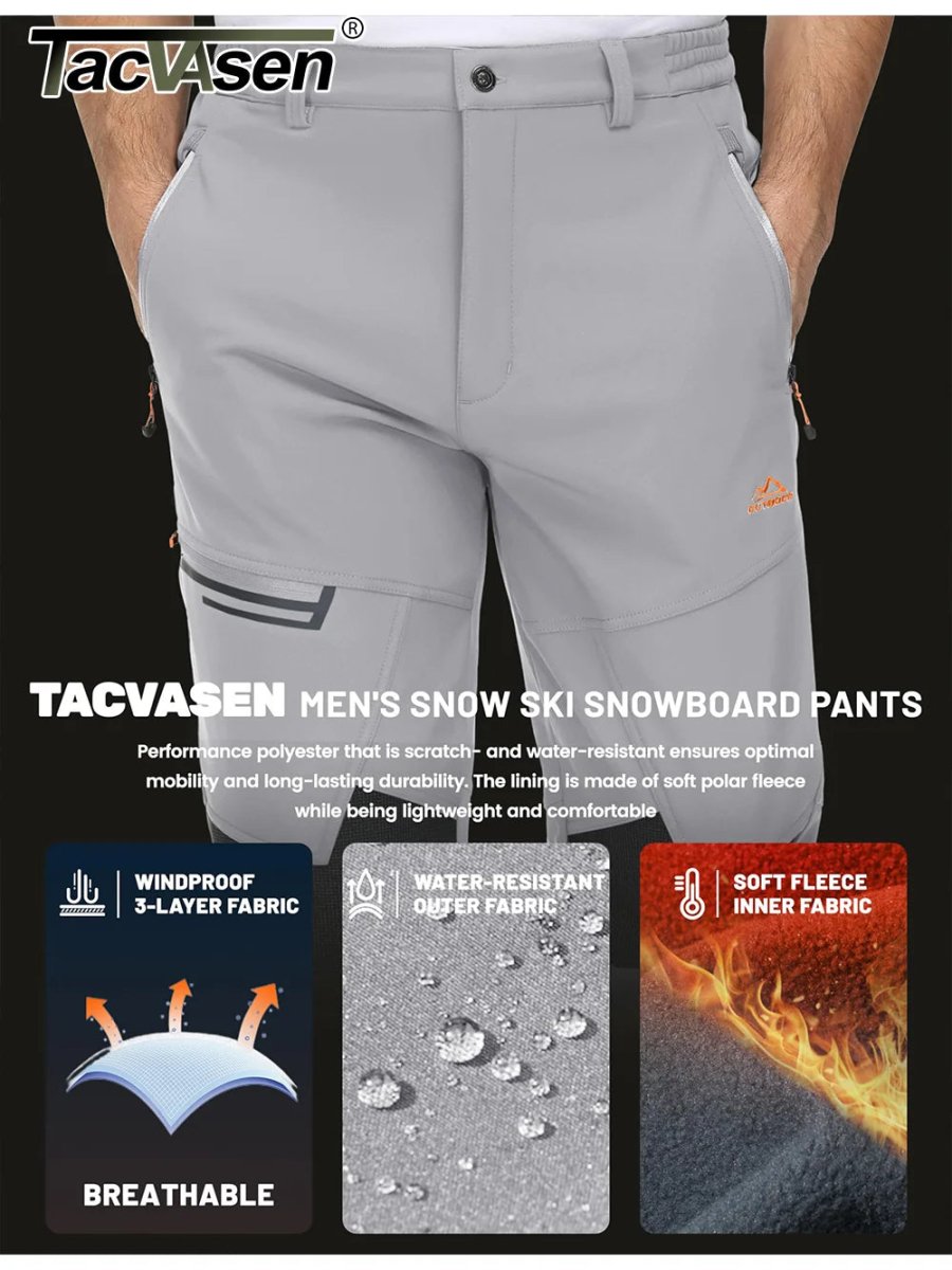 Pantalon de randonnée polaire épais imperméable & 3D flex "TACVASEN - PT543M" - Planète Rando