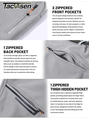 Pantalon de randonnée polaire épais imperméable & 3D flex "TACVASEN - PT543M" - Planète Rando