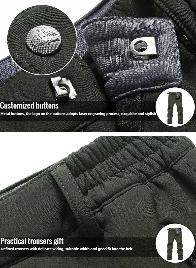 Pantalon imperméable & polaire grande taille pour homme "Fashion Wear - MK005" - Planète Rando
