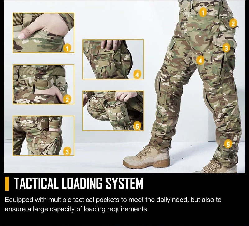Pantalon tactique avec genouillères et Shield+ pour homme "Emersongear - G3" - Planète Rando