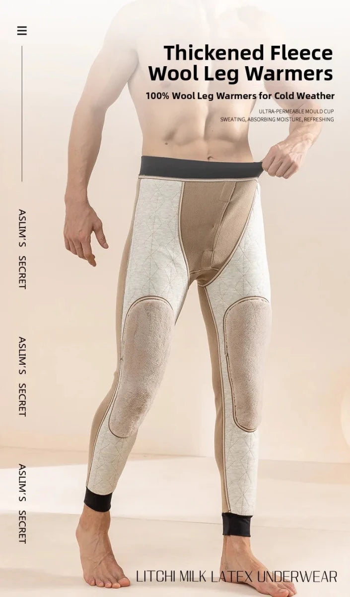 Pantalon thermique doublé polaire en laine pour homme "Soft Thermal - Whool leg Warmers" - Planète Rando