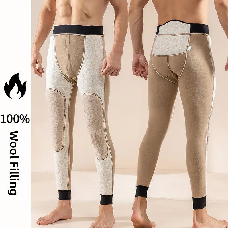 Pantalon thermique doublé polaire en laine pour homme "Soft Thermal - Whool leg Warmers" - Planète Rando