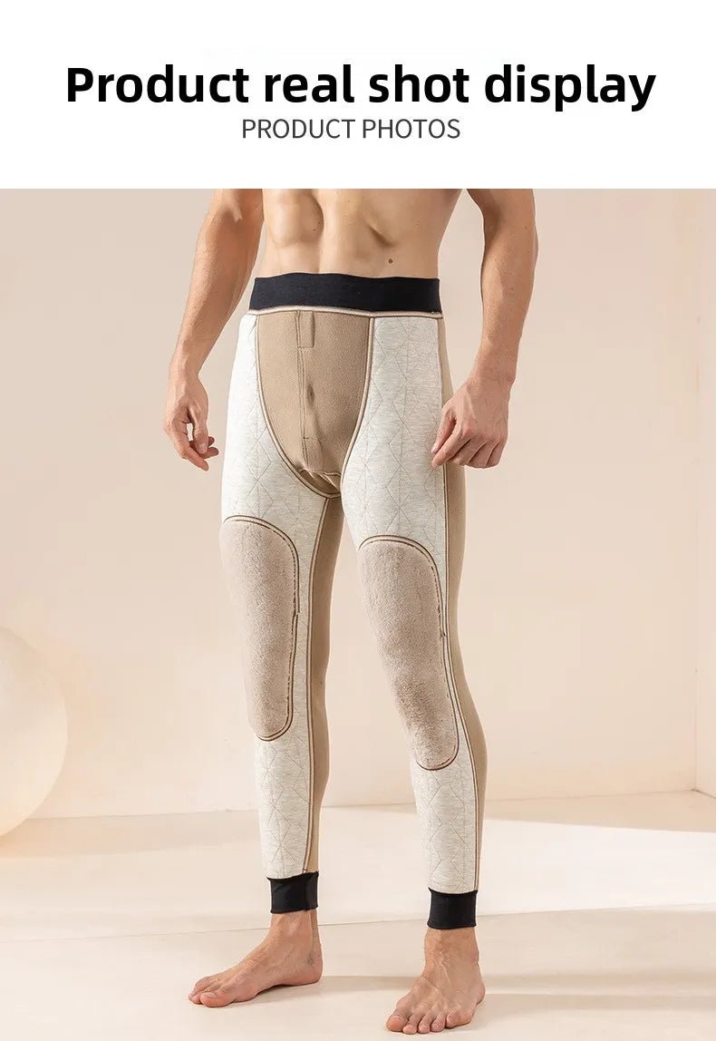 Pantalon thermique doublé polaire en laine pour homme "Soft Thermal - Whool leg Warmers" - Planète Rando