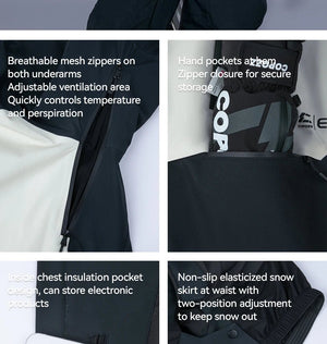 Parka d'hiver / veste de ski imperméables 3 couches avec technologie Teflon EcoElite "COPOZZ - HXF - 24304" - Planète Rando