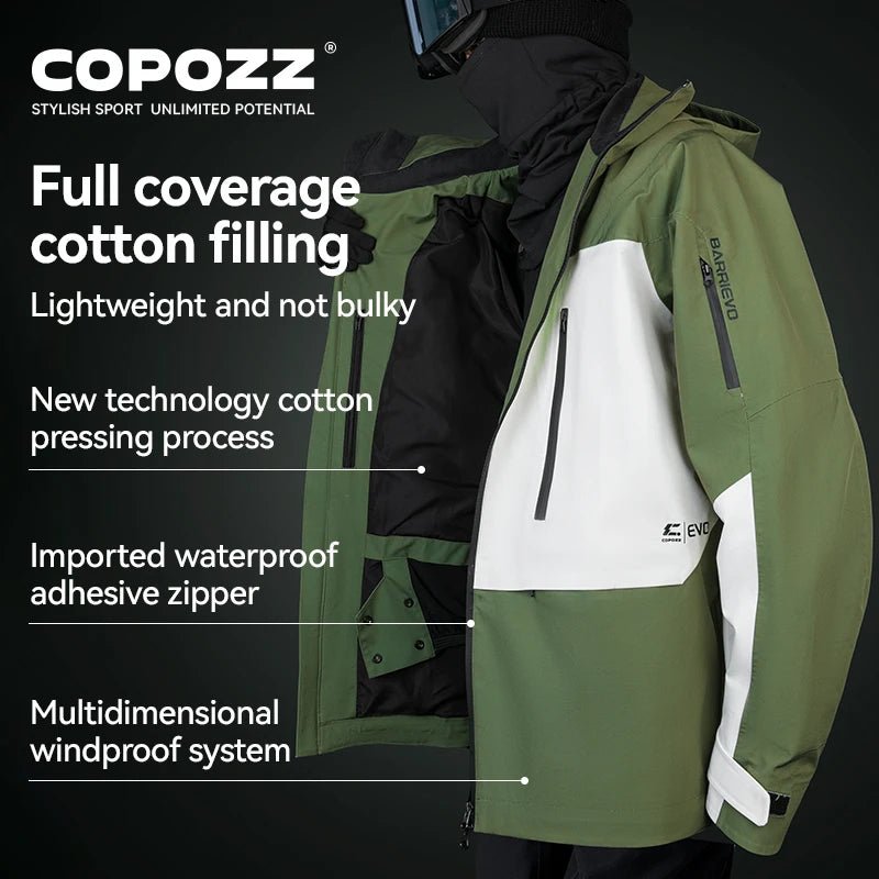 Parka d'hiver / veste de ski imperméables 3 couches avec technologie Teflon EcoElite "COPOZZ - HXF - 24304" - Planète Rando