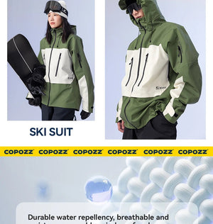 Parka d'hiver / veste de ski imperméables 3 couches avec technologie Teflon EcoElite "COPOZZ - HXF - 24304" - Planète Rando