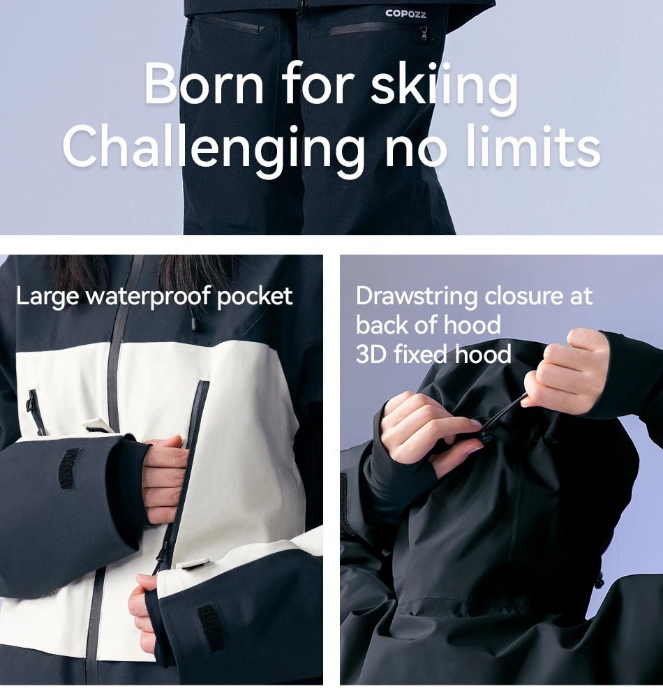 Parka d'hiver / veste de ski imperméables 3 couches avec technologie Teflon EcoElite "COPOZZ - HXF - 24304" - Planète Rando