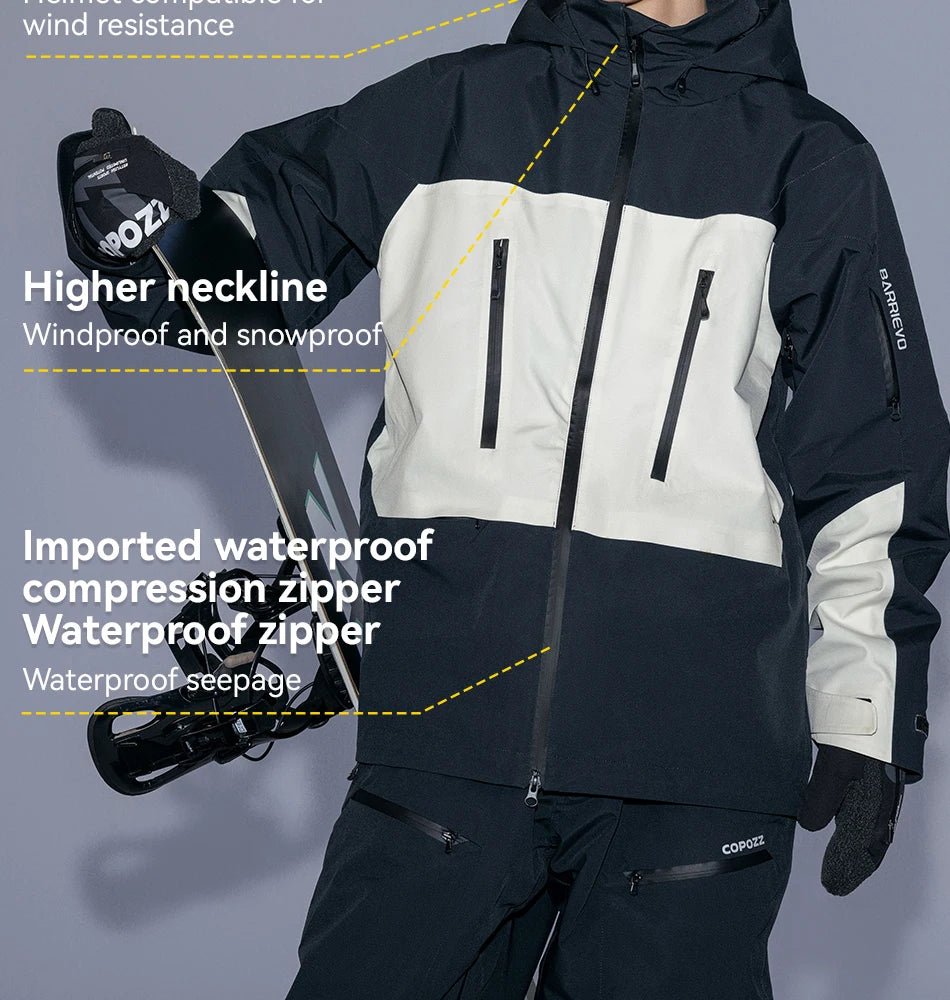 Parka d'hiver / veste de ski imperméables 3 couches avec technologie Teflon EcoElite "COPOZZ - HXF - 24304" - Planète Rando