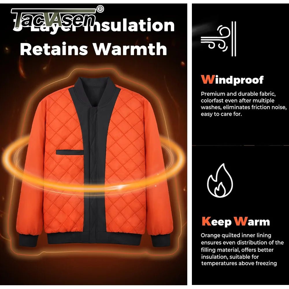 Parka hiver / veste bomber matelassée avec doublure polaire résistante à la pluie "TACVASEN - TJ368" - Planète Rando