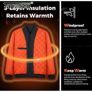 Parka hiver / veste bomber matelassée avec doublure polaire résistante à la pluie "TACVASEN - TJ368" - Planète Rando