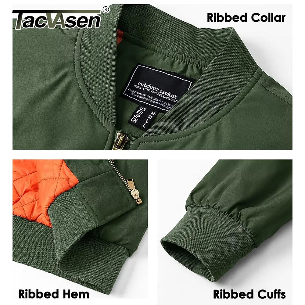 Parka hiver / veste bomber matelassée avec doublure polaire résistante à la pluie "TACVASEN - TJ368" - Planète Rando