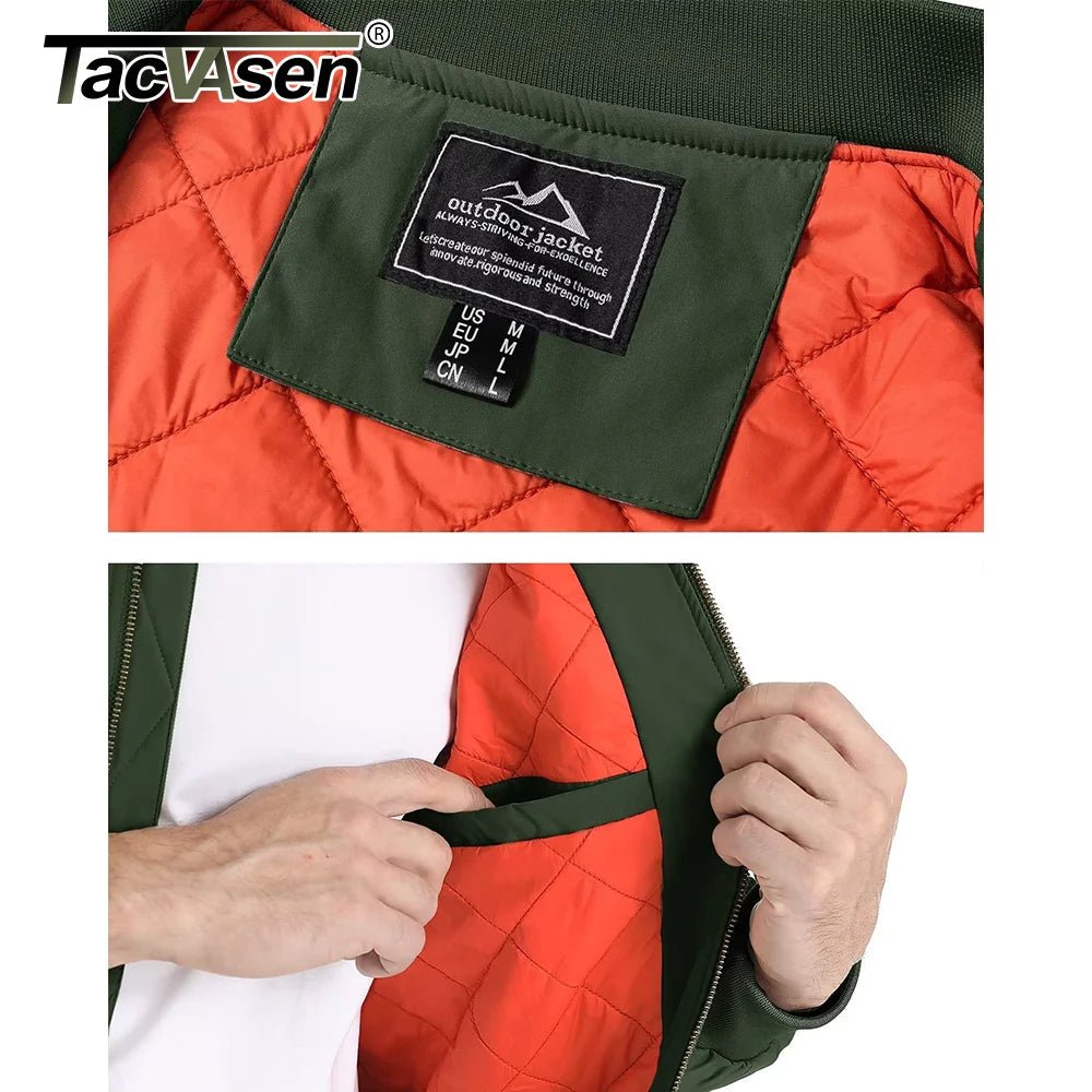 Parka hiver / veste bomber matelassée avec doublure polaire résistante à la pluie "TACVASEN - TJ368" - Planète Rando