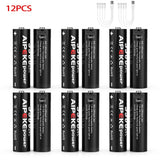 Piles rechargeables au lithium USB type - C 1,5 V 3300 mWh "AIPEKE - AA" - Planète Rando