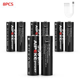 Piles rechargeables au lithium USB type - C 1,5 V 3300 mWh "AIPEKE - AA" - Planète Rando