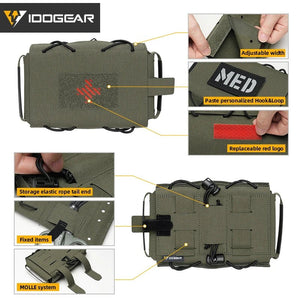 Pochette tactique avec passant MOLLE pour équipement médical "IDOGEAR - IG - BG35132" - Planète Rando