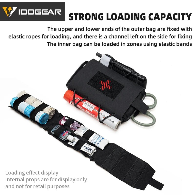 Pochette tactique avec passant MOLLE pour équipement médical "IDOGEAR - IG - BG35132" - Planète Rando