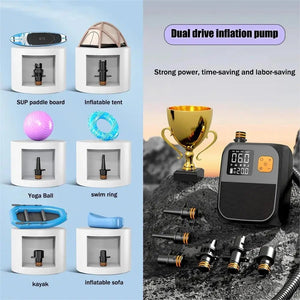 Pompe électrique à écran tactile 8000 mAh, 20 PSI pour kayaks, tentes gonflables et autres équipements "CYCLAMI - Air Pump" - Planète Rando