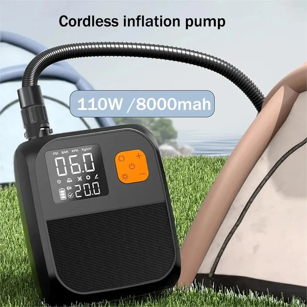 Pompe électrique à écran tactile 8000 mAh, 20 PSI pour kayaks, tentes gonflables et autres équipements "CYCLAMI - Air Pump" - Planète Rando