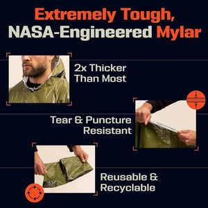 Poncho de survie avec isolation thermique "Sanke Rescue - Emergency poncho" - Planète Rando