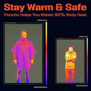 Poncho de survie avec isolation thermique "Sanke Rescue - Emergency poncho" - Planète Rando