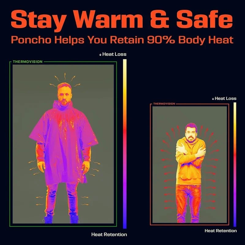 Poncho de survie avec isolation thermique "Sanke Rescue - Emergency poncho" - Planète Rando