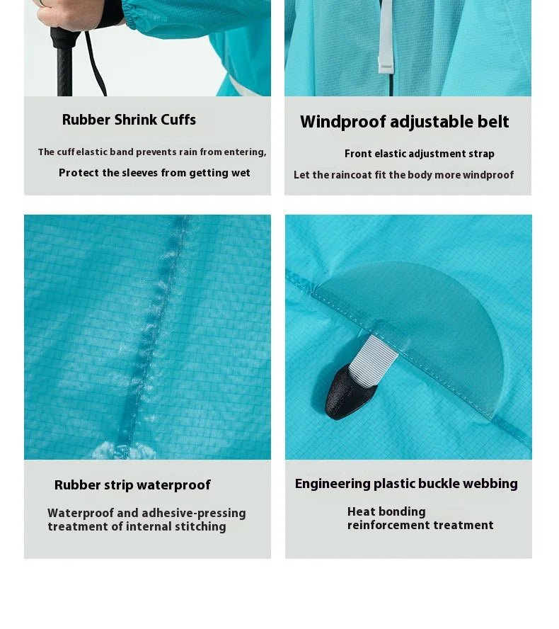 Poncho / tarp imperméable à fermeture éclair ultra - léger "3F UL GEAR - Rain poncho" - Planète Rando