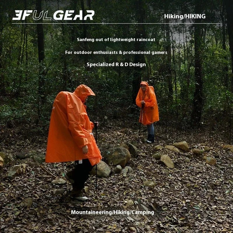 Poncho / tarp imperméable à fermeture éclair ultra - léger "3F UL GEAR - Rain poncho" - Planète Rando