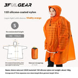 Poncho / tarp imperméable à fermeture éclair ultra - léger "3F UL GEAR - Rain poncho" - Planète Rando