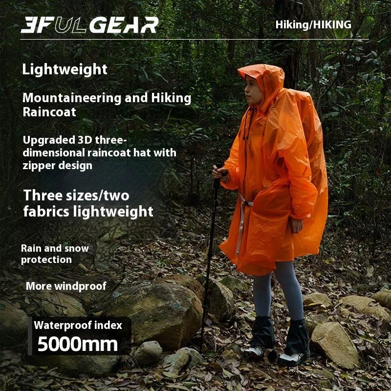 Poncho / tarp imperméable à fermeture éclair ultra - léger "3F UL GEAR - Rain poncho" - Planète Rando
