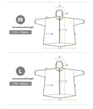 Poncho / tarp imperméable à fermeture éclair ultra - léger "3F UL GEAR - Rain poncho" - Planète Rando