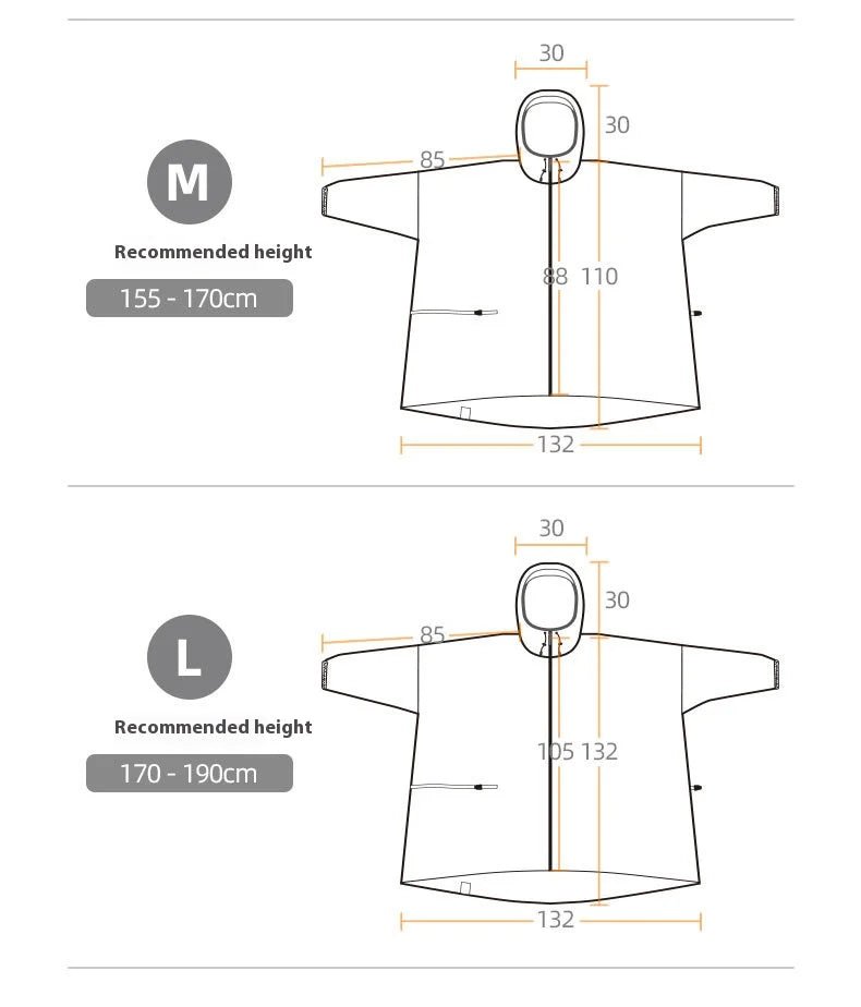 Poncho / tarp imperméable à fermeture éclair ultra - léger "3F UL GEAR - Rain poncho" - Planète Rando