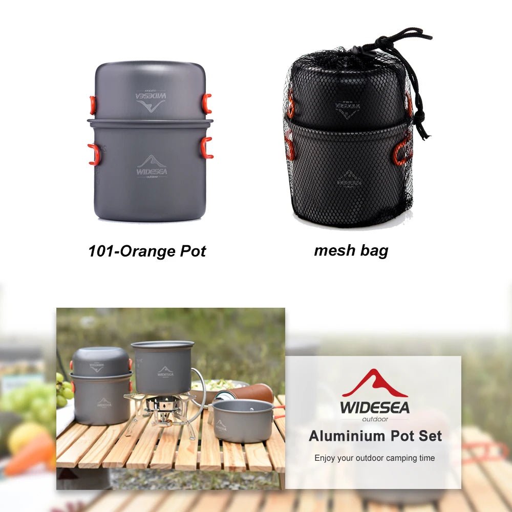 Popote en alliage d'aluminium pour le camping & bivouac "Widesea - WSC - 101" - Planète Rando