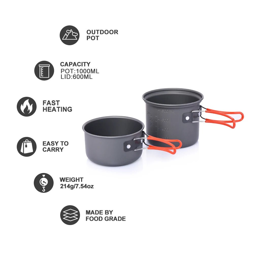 Popote en alliage d'aluminium pour le camping & bivouac "Widesea - WSC - 101" - Planète Rando