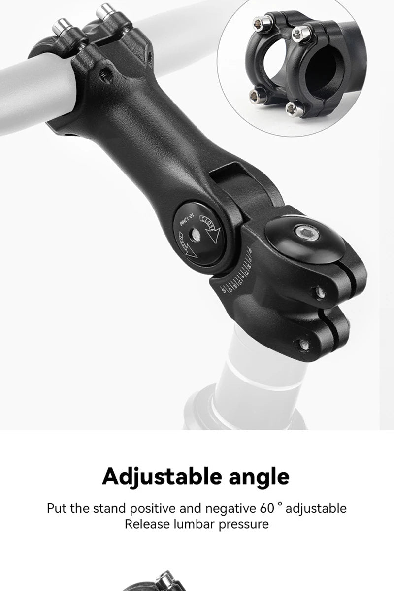 Potence vélo réglable ±60° en aluminium 25,4/31,8 mm "Probike - 6061" - Planète Rando