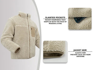Pull en polaire / veste sherpa chaude réversible pour homme "RENYADAO - RY7897" - Planète Rando