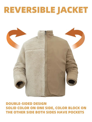 Pull en polaire / veste sherpa chaude réversible pour homme "RENYADAO - RY7897" - Planète Rando