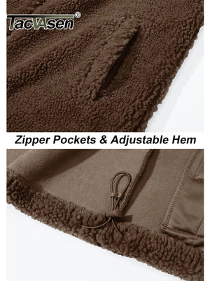 Pull en polaire / veste sherpa chaude zippée intégrale pour homme "TACVASEN - TJ605" - Planète Rando