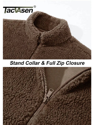 Pull en polaire / veste sherpa chaude zippée intégrale pour homme "TACVASEN - TJ605" - Planète Rando