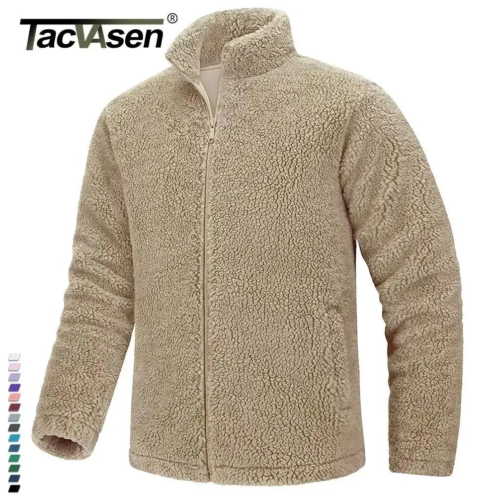 Pull en polaire / veste sherpa chaude zippée intégrale pour homme "TACVASEN - TJ605" - Planète Rando