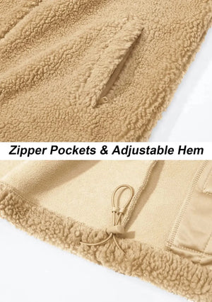 Pull en polaire / veste sherpa chaude zippée intégrale pour homme "TACVASEN - TJ605" - Planète Rando