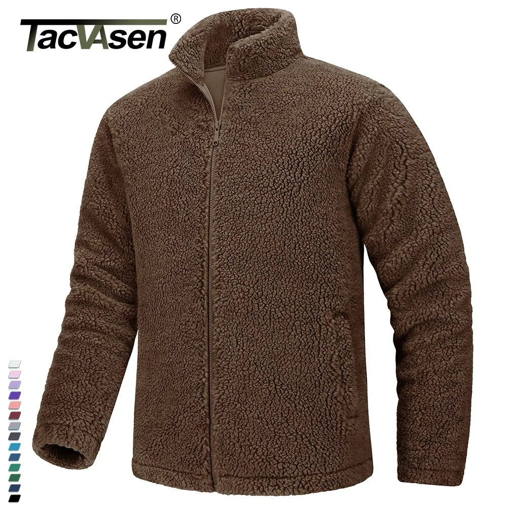 Pull en polaire / veste sherpa chaude zippée intégrale pour homme "TACVASEN - TJ605" - Planète Rando