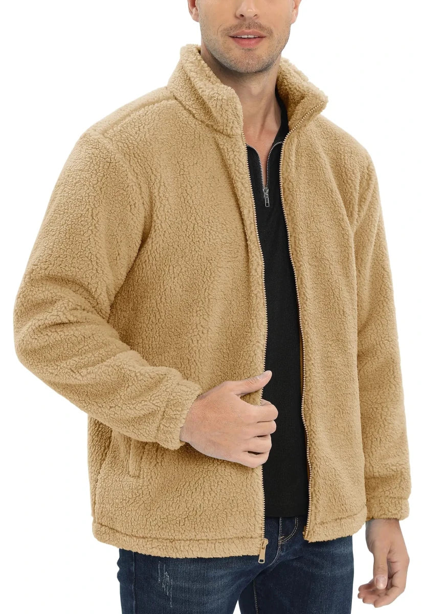 Pull en polaire / veste sherpa chaude zippée intégrale pour homme "TACVASEN - TJ605" - Planète Rando