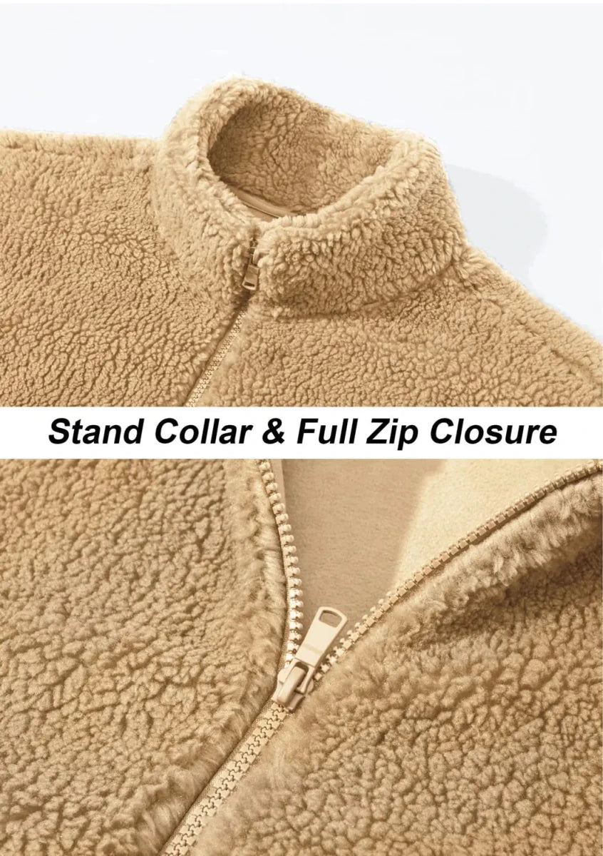 Pull en polaire / veste sherpa chaude zippée intégrale pour homme "TACVASEN - TJ605" - Planète Rando