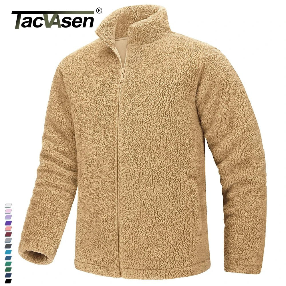 Pull en polaire / veste sherpa chaude zippée intégrale pour homme "TACVASEN - TJ605" - Planète Rando