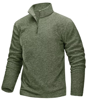 Pull thermique / sweat-shirt polaire à col zippé 1/4 pour homme "TACVASEN - TJ618" - Planète Rando
