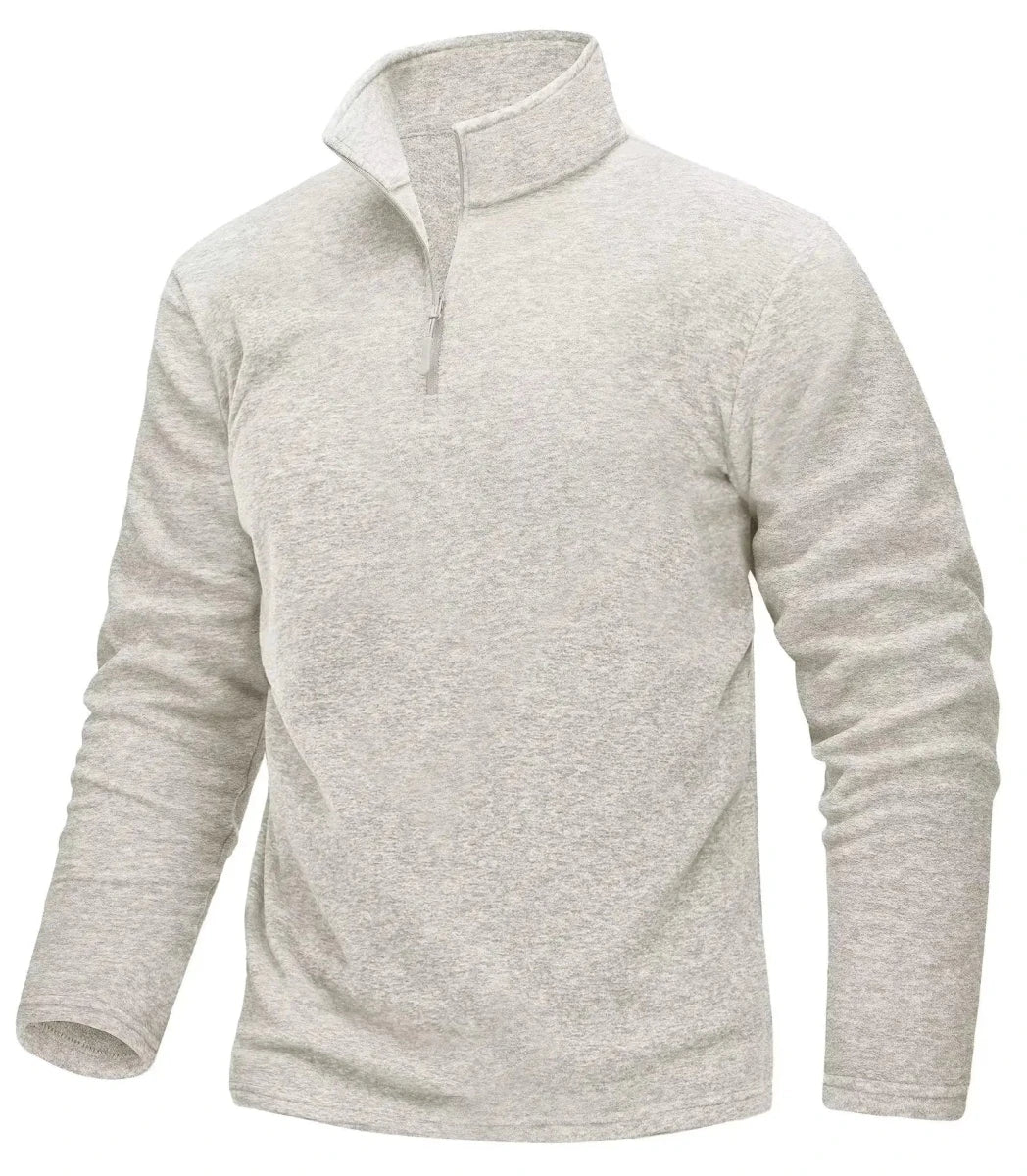 Pull thermique / sweat-shirt polaire à col zippé 1/4 pour homme "TACVASEN - TJ618" - Planète Rando