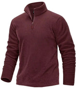 Pull thermique / sweat-shirt polaire à col zippé 1/4 pour homme "TACVASEN - TJ618" - Planète Rando